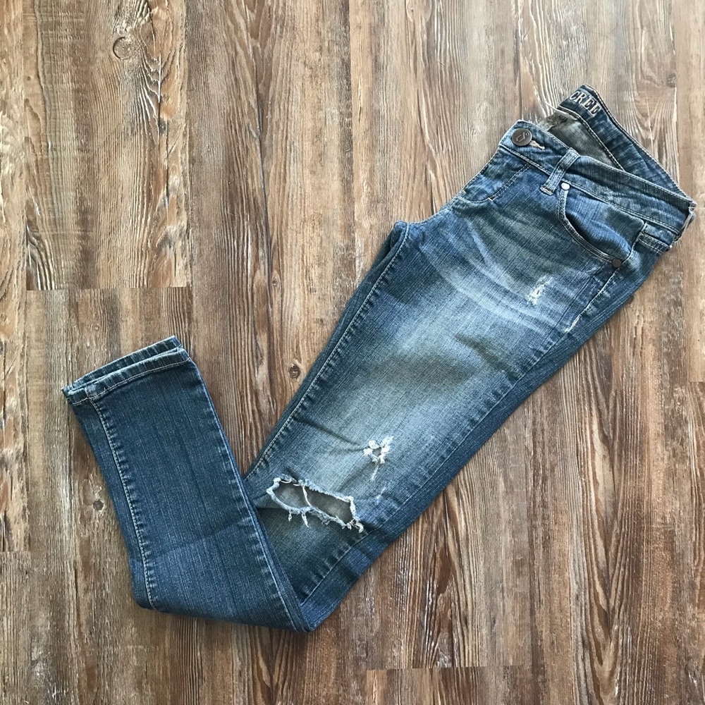 Decree Distressed Super Skinny Jeans